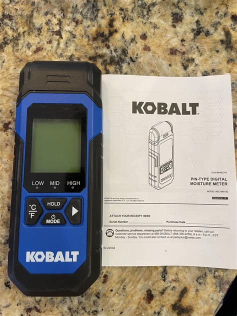 kobalt moisture meter problems